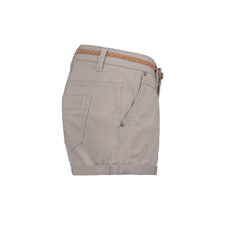 Sublevel women's stretch shorts with a braided belt. - Light