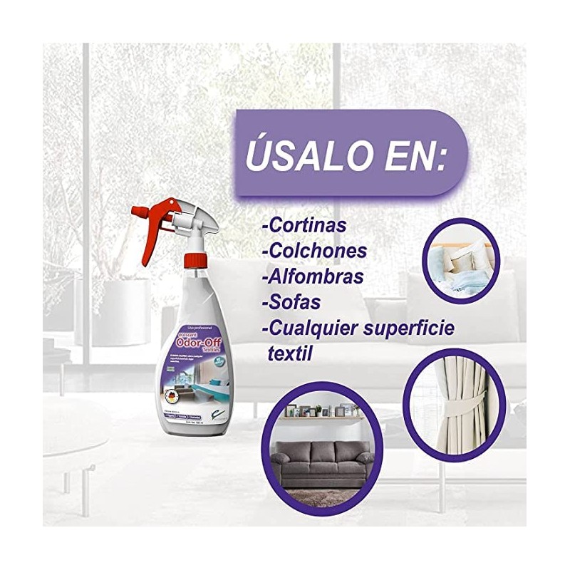 ECOSCENT ODOR-OFF Off Textiles– Elimina olores en Superficies Textiles-No Mancha