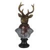 MAISONICA Man Deer Stag Bust Ornament - Cool Male Grey