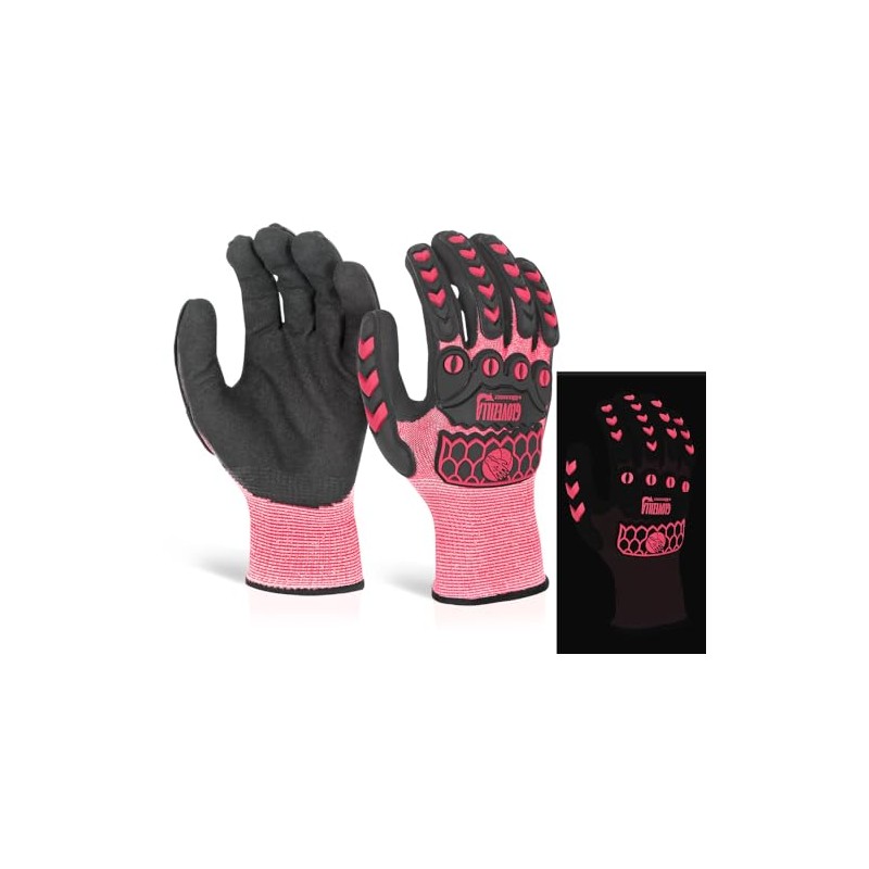 Beeswift Glovezilla Glow in the Dark Foam Nitrile Coated Gloves
