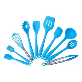 Generic Utensilios De Cocina De Silicona, 10 Piezas, Cuchara Y Espát