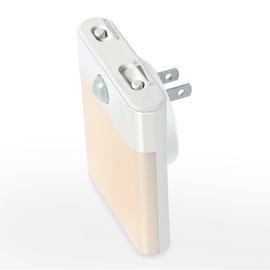 BriVIVI Motion Sensor Night Light with Dusk to Dawn Sensor, Big Illunimation Area with Adjustable Brightness 3 Mode AUTO/ON/Off for Kids'room, Toilet, Bedroom, Hallway,Stairs, Kitchen. 1 Pack