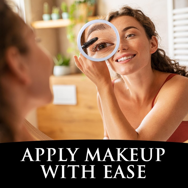 Mega-Powerful 30X Magnifying Makeup Mirror - Stick On, Ultra Portable