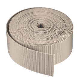 sourcing map Flat Nylon Webbing Strap 2 Inch 10 Yards Champagne for Backpack, Luggage-rack