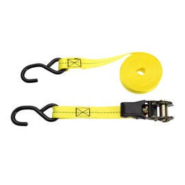 Hihaha Ratchet Tie Down Straps/Heavy Duty Tensioning Belts Motorcycle Trailer Trucks Cargo/Adjustable 800kg 1"x 20' / 1 Set Yellow