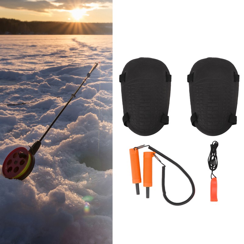 Ice Fishing Safety Tool Retractable Ice Picks Hard EVA Knee