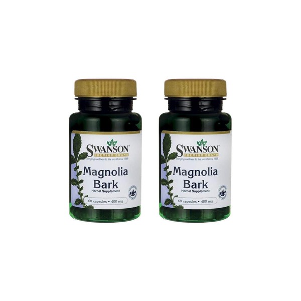 Swanson Magnolia Bark 400 mg 60 Caps 2 Pack