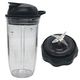 Replacement Combo Easy Twist Extractor Blade with jar 32oz cup and to go lid for NutriBullet Pro 1000 Single-Serve Blender 1000W&Blender Combo: NBF70500/ZNBF30400Z/ZNBF30500Z/NBF50400(3, 1x32oz cup)