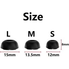 A-Focus Airpod Pro Memory Foam Eartips Memory Foam Eartips for Air-Pods Pro, Memory Foam, Noise Isolating Fit, 3 Pairs Set, Black, Large (APL)