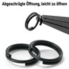 Alwonder Pack of 50 Matte Black Split Rings - Snap