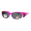 Polarized Fit Over Glass Sunglasses Womens Rhinestone Oval Frame Pink