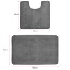 DC VOLTAGE Soft Bath Mat and U-Shaped Pedestal Toilet Mat