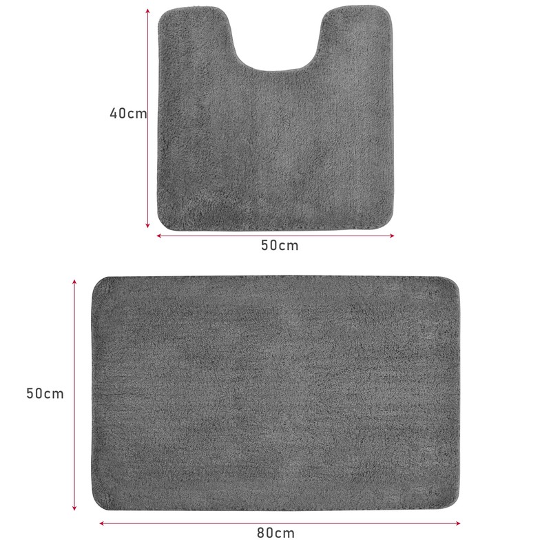 DC VOLTAGE Soft Bath Mat and U-Shaped Pedestal Toilet Mat