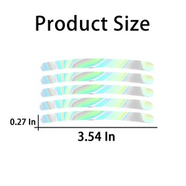Mandark 20PCS Reflective Car Wheel Decorative Stripe Stickers, Night Safety Anti-Scratch Warning Wheel Rim Decal, Waterproof Auto Protective Strip, Universal for Vehicles (Fluorescence Multicolour)