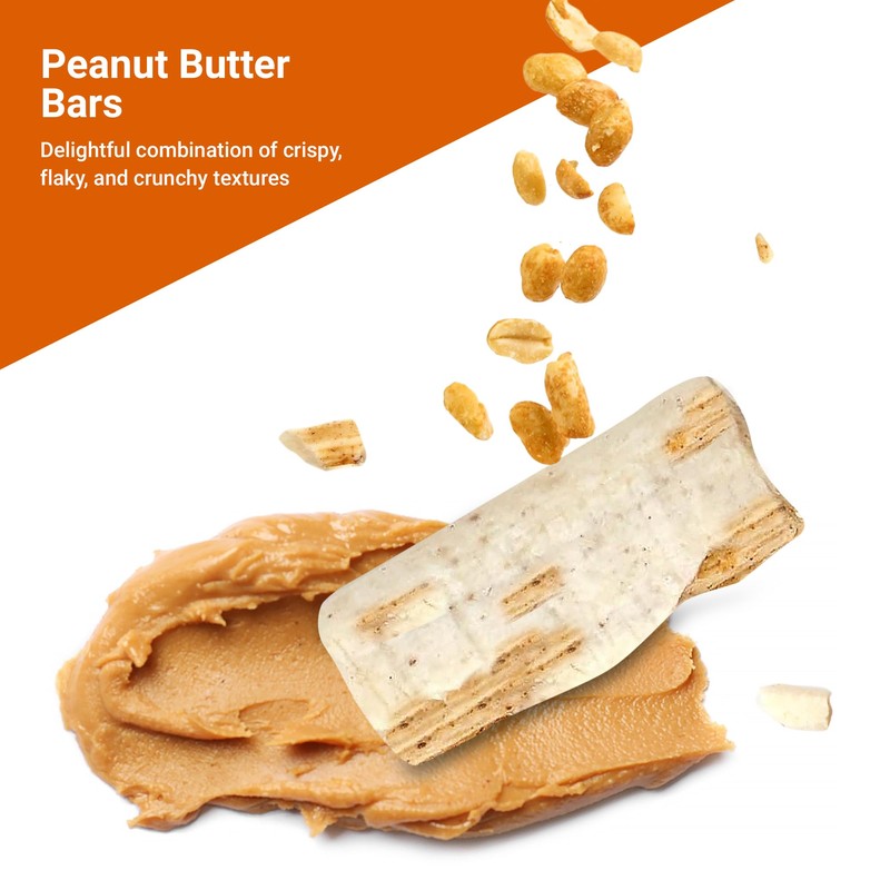 Peanut Butter Bars Candy - 2 Pounds (Approx 120 Pieces),