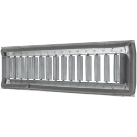 Vent Systems 13" x 3" Inch Galvanized Steel Louvered Air Return Vent Cover for Round Ducts, HVAC Pipes - Air Supply Exhaust Register Grille for Heater Ventilation, Air Duct - Adjustable Louver Blade