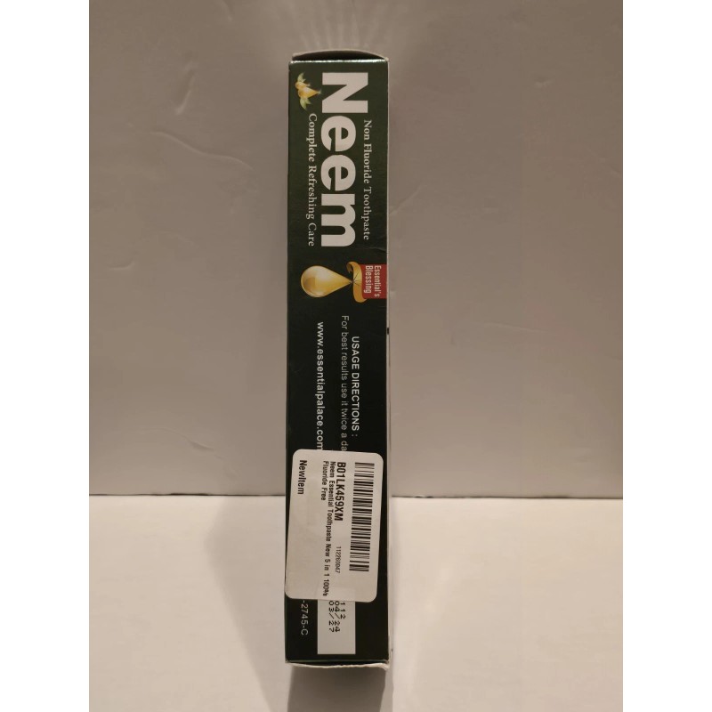 Essential Blessing Neem Toothpaste Organic, Mint & Black Seed, Fluoride