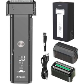 Foil Shaver,Electric Razor for Men Face,Foil Shavers for Men with 2 Adjustable Speeds Beard Trimmer Waterproof Wet & Dry with 3 Floating Blade LED Display USB-C Fast Rechargeable for Travel & Home