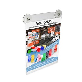 Source One 8 x 10 Inches Sign Holder Glass Window Mount with 2 Suction Cups (S1-810glass)