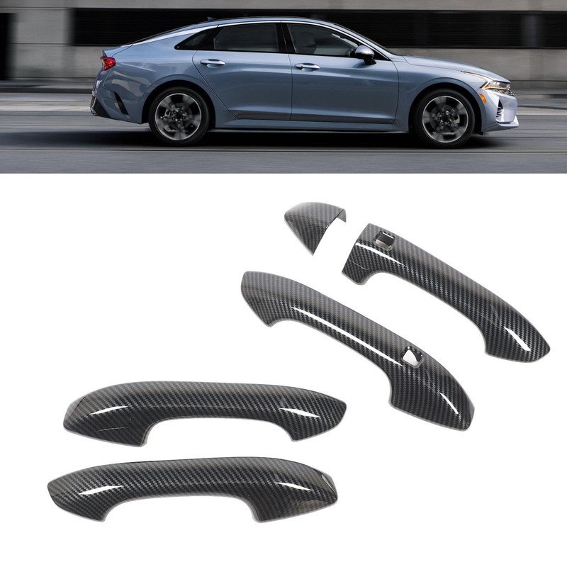 Exterior Door Handle Cover Carbon Fiber Pattern Outside Door Handle