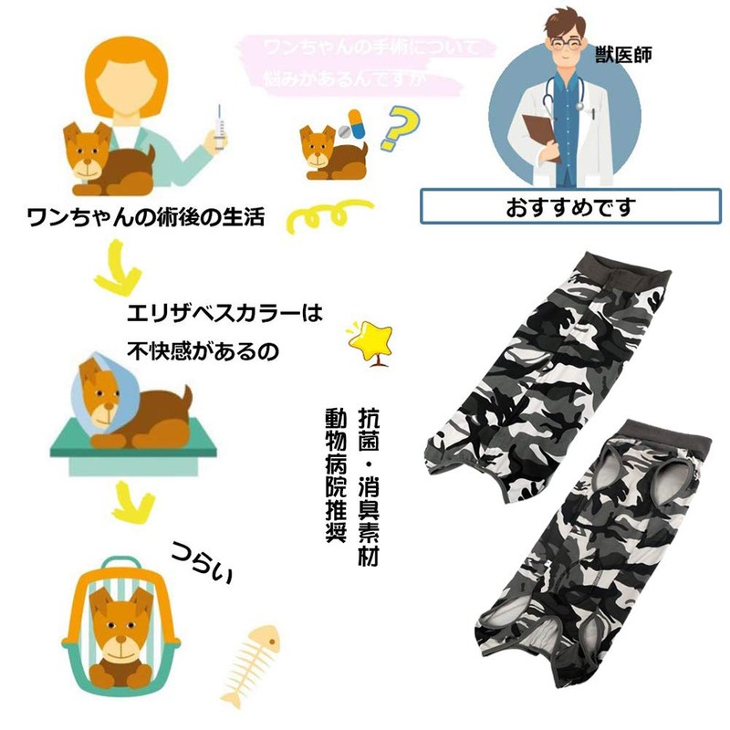Dog Garment, Tummy Wound Protection, Prevents Scratching, Replaces Cone, Contraceptive
