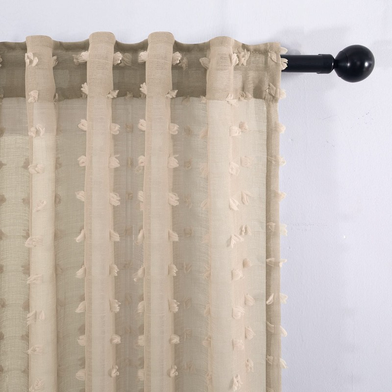 Tan Curtains 96 Inches Long for Living Room Soft Light