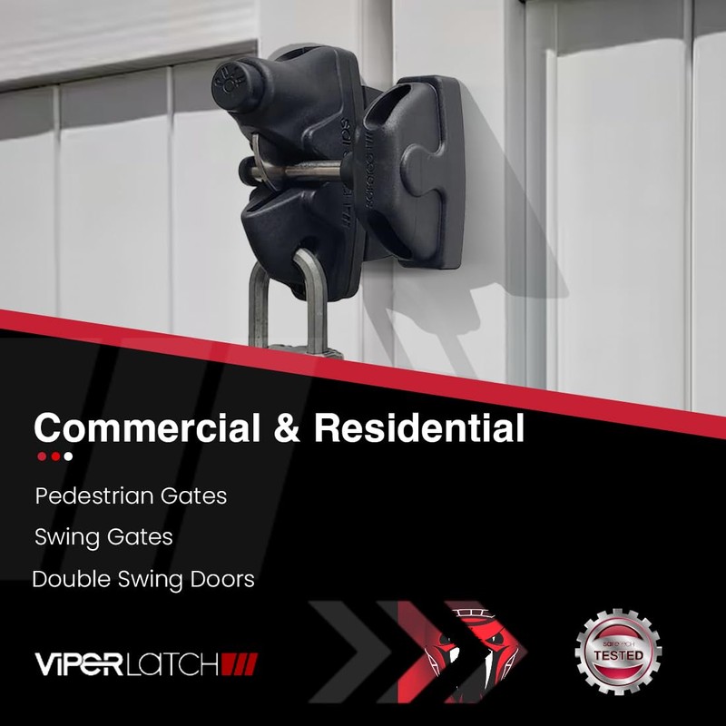 Safetech Hardware ViperX5-5 Two-Sided Gate Latch | Wrap Around Design