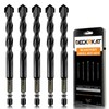 DECKRKAT 5-Piece 3/8" Carbide Masonry Drill Bits for Concrete, Brick,