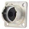 2 Pin Socket Square Flange Screw Mounting Power Connector Electric