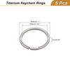 sourcing map Titanium Keychain Rings, 5 Pcs 1.18-inch Split Side