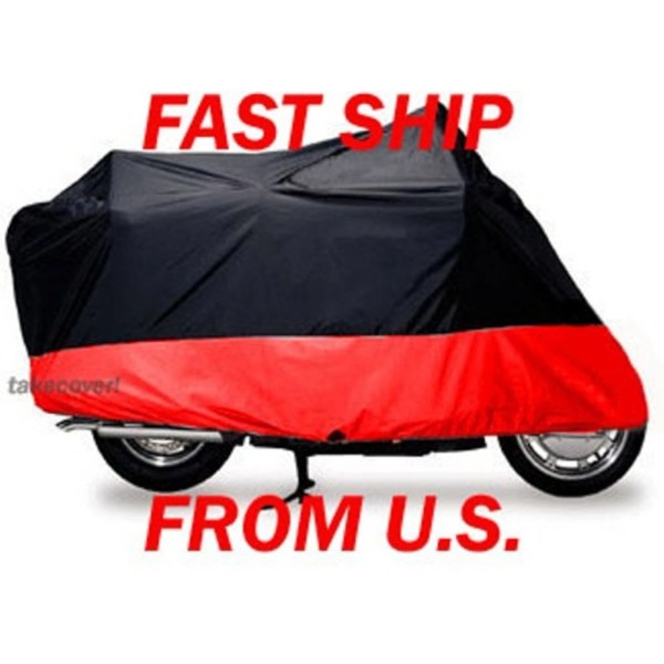 Unbranded/Generic Motorcycle Cover Indian Chieftain all year black on red