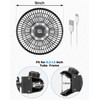 KEMIMOTO Rechargeable Golf Cart Fan with LED Light, Battery Operated