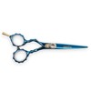 DreamCut Left Handed 5.5" Razor Edge Blue Titanium Coated Barber