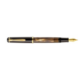 Pelikan Classic M200 Brown Marbled Fine Writing Pelikan 808798 Piston Fill Fountain Pen Extra Fine Nib in Folding Box