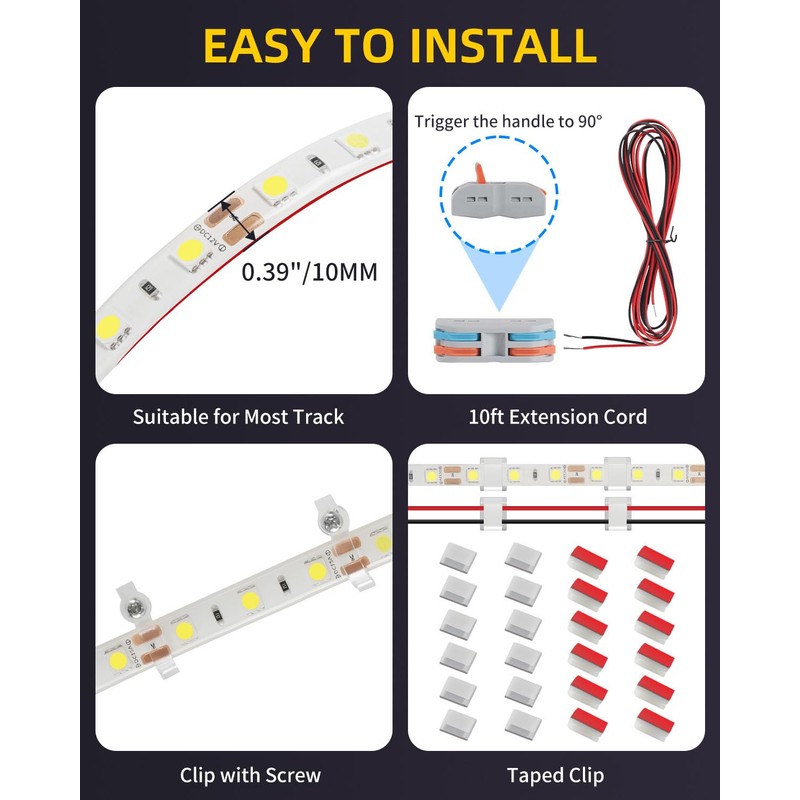 YAYIT RV Awning Lights, 12V 20FT LED Camper Awning Lights