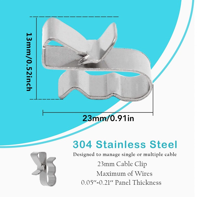 50Pcs Photovoltaic Cable Clip Wire Clamp Cord Fixing Holder Set