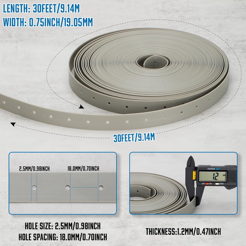 Plastic Hanger Strap 3/4 Inch x 30 FT Reinforced Flexible
