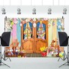 DASHAN 7x5ft Easter Backdrop for Photography Wooden Door Photo Backdrop