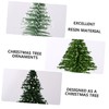 Ipetboom 12 Pieces Miniature Emulation Pine Trees with Base for