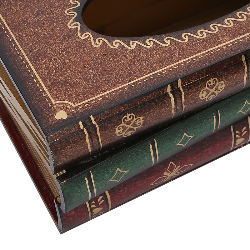Book Shaped Tissue Box Home Decoration Storage Props Office Ornaments
