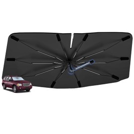 Windshield Sun Shade Umbrella for GMC Envoy 1996-2024, Foldable Car Sunshade for Front Window, Highly Reflective Windshield Sun Shield Visor for UV Protection, Keep Car Cool Accessories