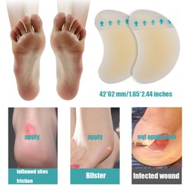 20 Pack Blister Plasters Bandages Invisible Blister Plasters Hydrocolloid Blister Cushion Gel Blister Guard Pads Waterproof for Heel and Guard Skin, Faster Healing Wound