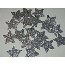 100 silver glitter 1 inch stars twinkle little star baby shower birthday party decor confetti