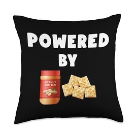 Funny I Love Peanut Butter Crackers Lover Kids Favorite Food Throw Pillow