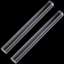 CRASPIRE 2pcs Acrylic Clay Roller 7.67 x 0.78 Inch Rolling Clay Bar Plastic Round Tube Roller Polymer Clay Rod Fondant Rolling Pin for Shaping Modeling DIY Craft Ceramics Clay Pottery Tool