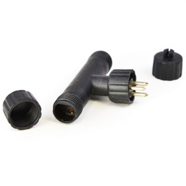 Nipach GmbH diLED T-piece distributor piece PVC black for expandable professional lighting system, indoor and outdoor waterproof