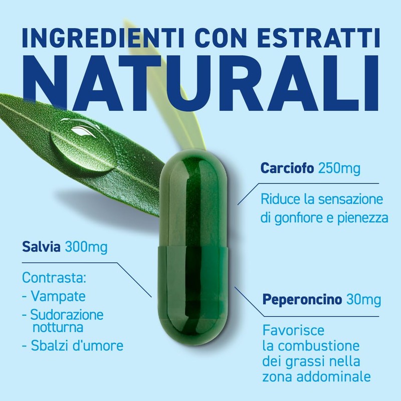 Ymea Pancia Piatta Integratore Alimentare Esperto della Menopausa, Contrastra il