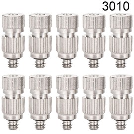 10 Pieces Mist Nozzles for Outdoor Cooling System Outdoor Stainless Steel High Pressure Mist Nozzles with Filter Brass Fog System Heads Sprayer (Size : 3010)