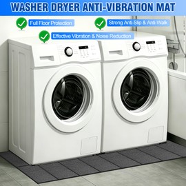 Anti Vibration Mat for Washing Machine, 68"x 29.5"x 6mm Foldable Rubber Mat