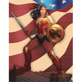 Desperate Enterprises Wonder Woman Sword Tin Sign - Nostalgic Vintage Metal Wall Décor - Made in USA